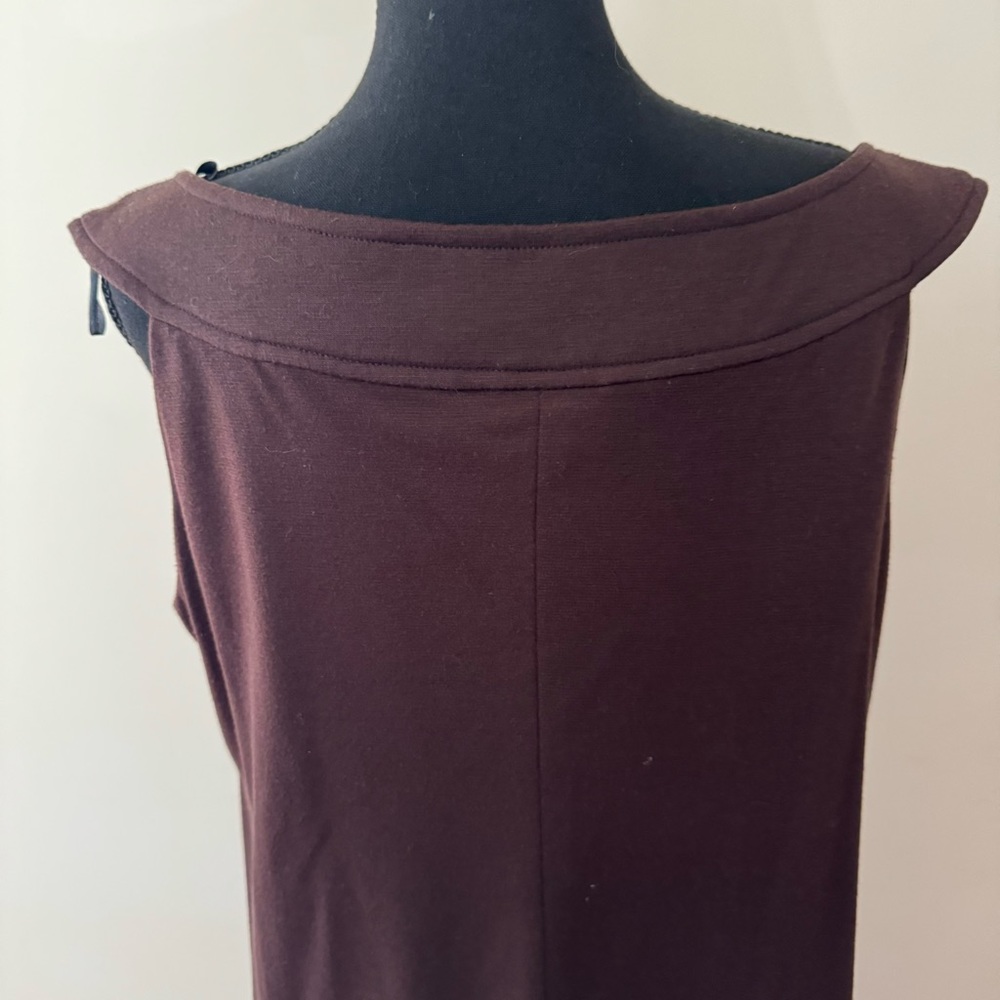 Mod Karin Stevens Brown Button Collar Dress - Picture 6 of 8